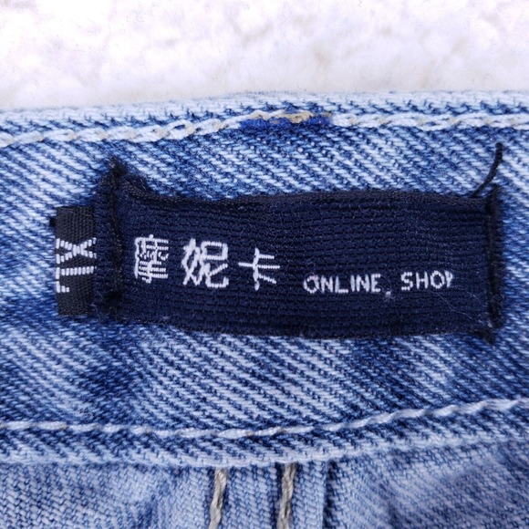 Online Shop Destroyed Cheeky Jean Shorts Women Size XL High Rise Denim Pants - Picture 6 of 6